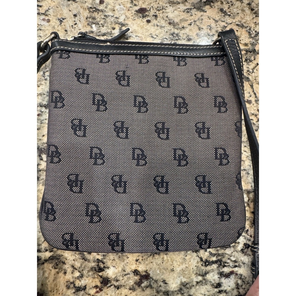 Dooney Bourke Messenger Crossbody Shoulder‎ Bag Logo Canvas Leather - Picture 3 of 7